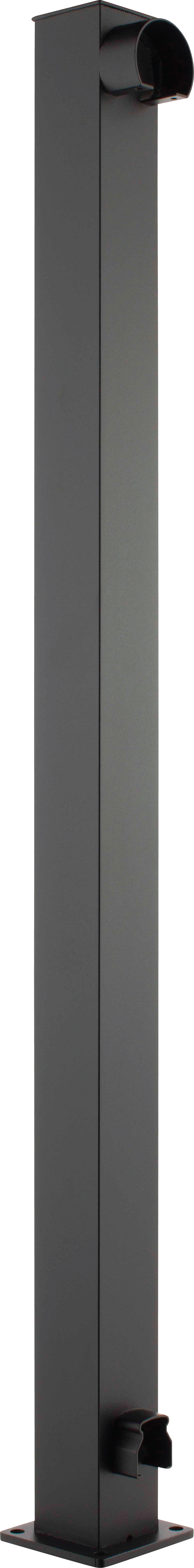 Railing 42" Tall - 2" Aluminum Top Mount Start/End Post Kit - Powdercoated Black (per each)