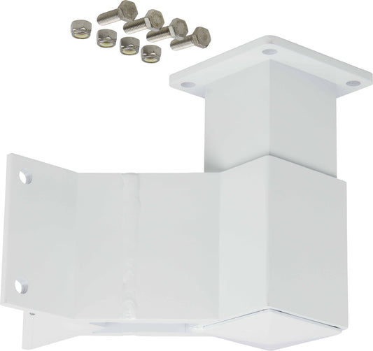 Railing 90° Outside Corner Post Fascia Mount Adaptor Kit - Powdercoated White (per each)