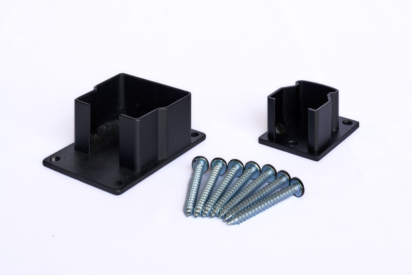 Railing Universal Height - Square Profile Handrail Wall Mount Bracket Kit - Black (per each)