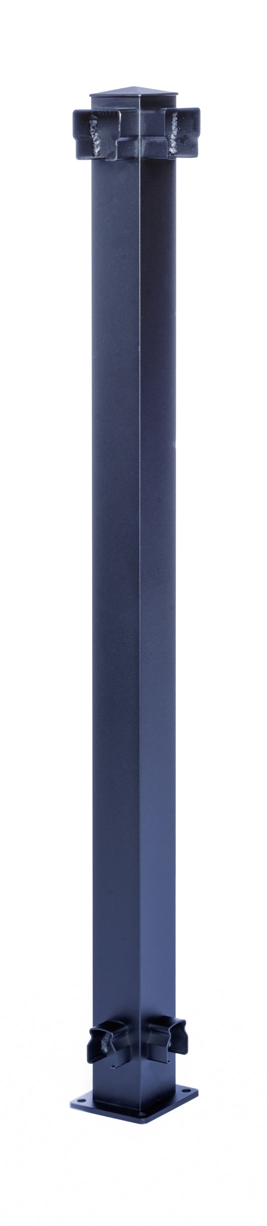 Railing 36" Tall - 2" Aluminum Top Mount 90° Corner Post Kit - Powdercoated Black (per each)